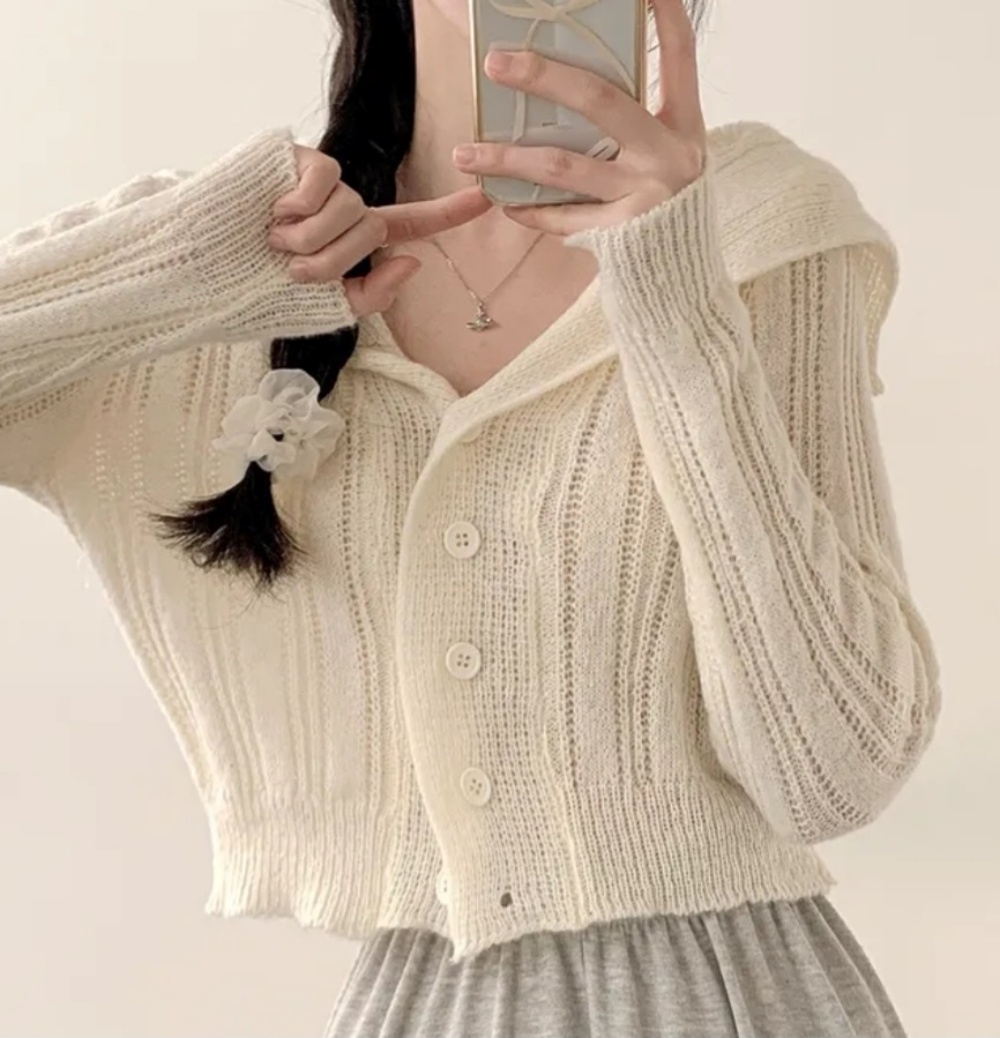 【りさこ@プロフ読んで下さい】クレージュ　ニットクロップドカーディガン りさこ@プロフ読んで下さい】クレージュ ニットクロップドカーディガン