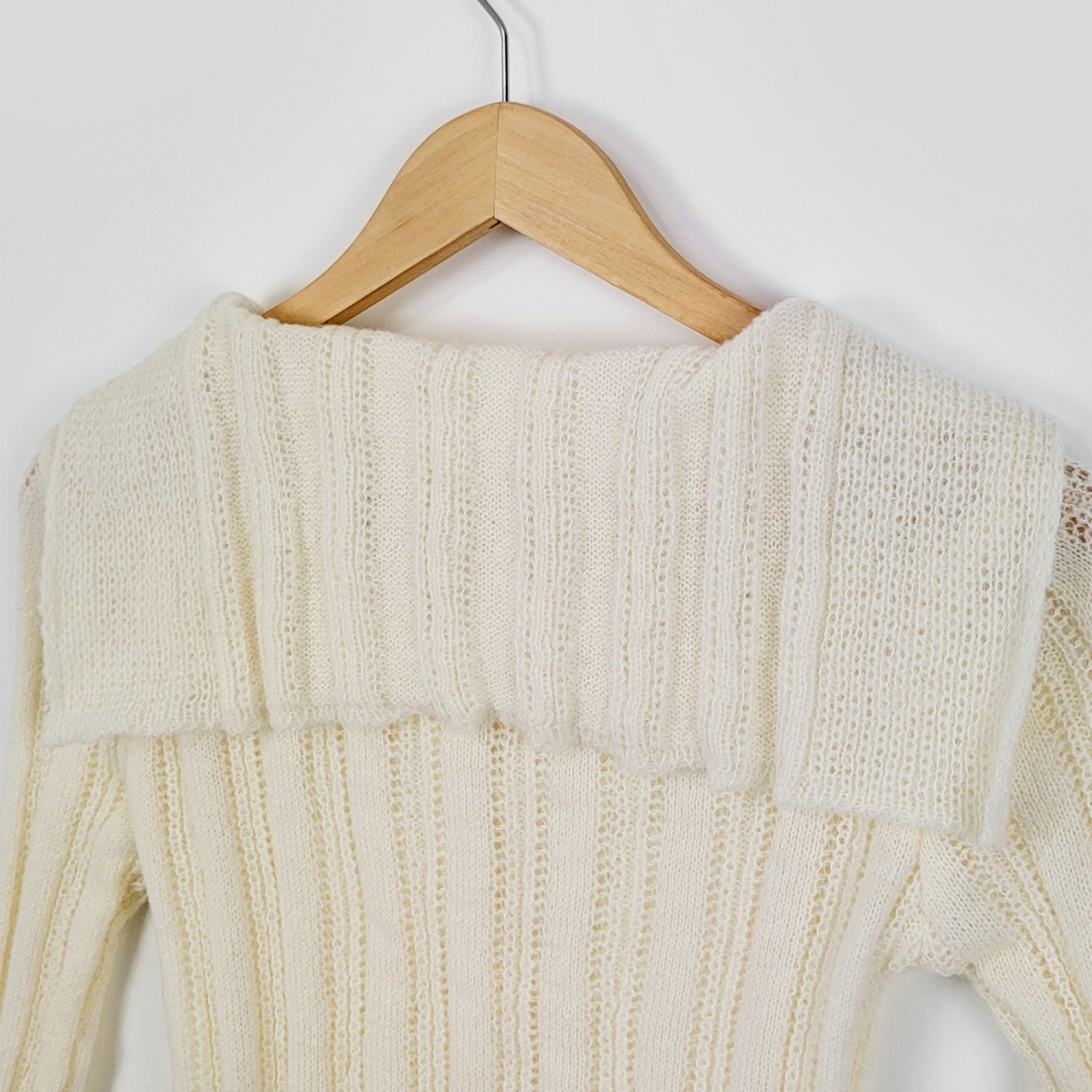 セーラーパンチングクロップドカーディガン | レディースファッション