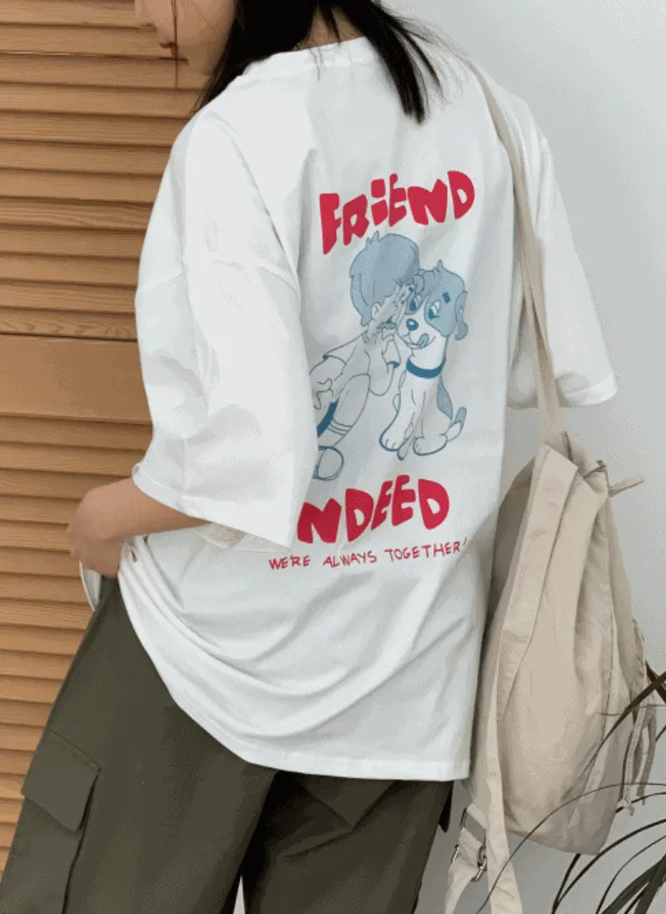 FRIENDプリント半袖Tシャツ | banincci | 詳細画像1