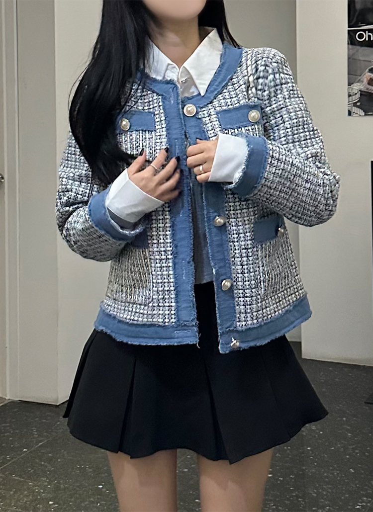 evelyn リボンツイードオフショルセット evelyn リボンツイード