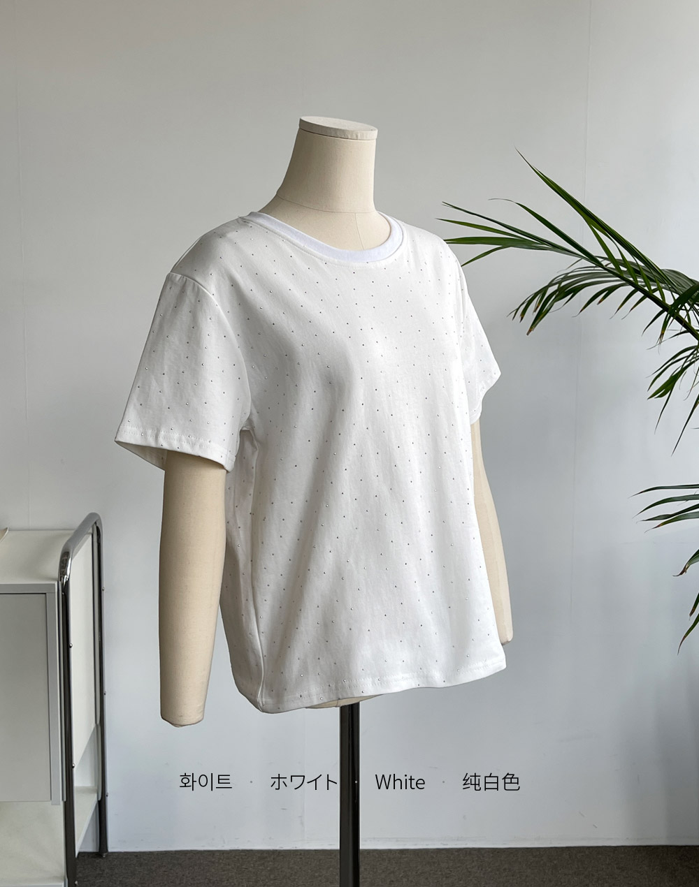 [残り1点]ミニスタッズ半袖Tシャツ | DHOLIC | 詳細画像3