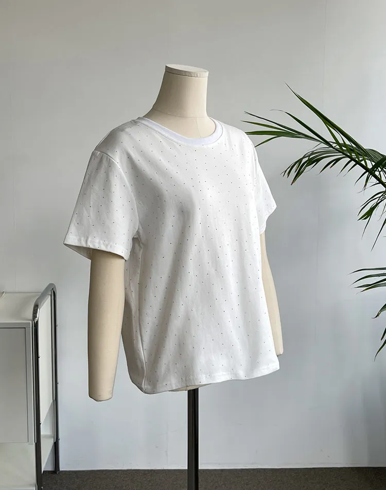 [残り1点]ミニスタッズ半袖Tシャツ | DHOLIC | 詳細画像1