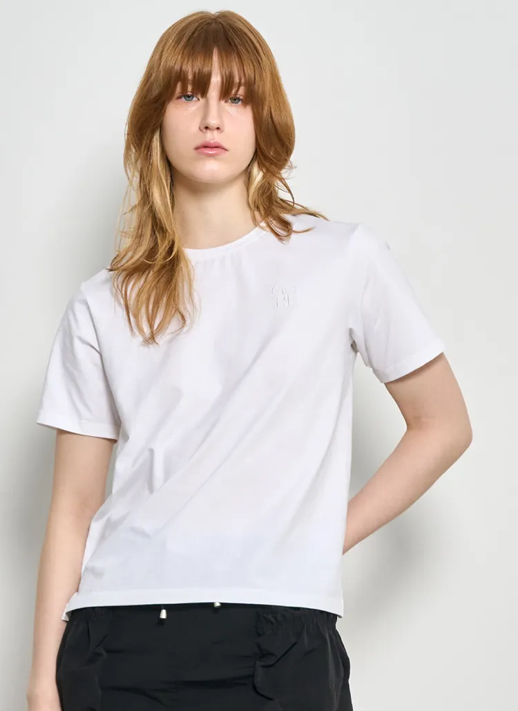 シルケットロゴ刺繍Tシャツ(WHITE) | GENERALIDEA | 詳細画像1