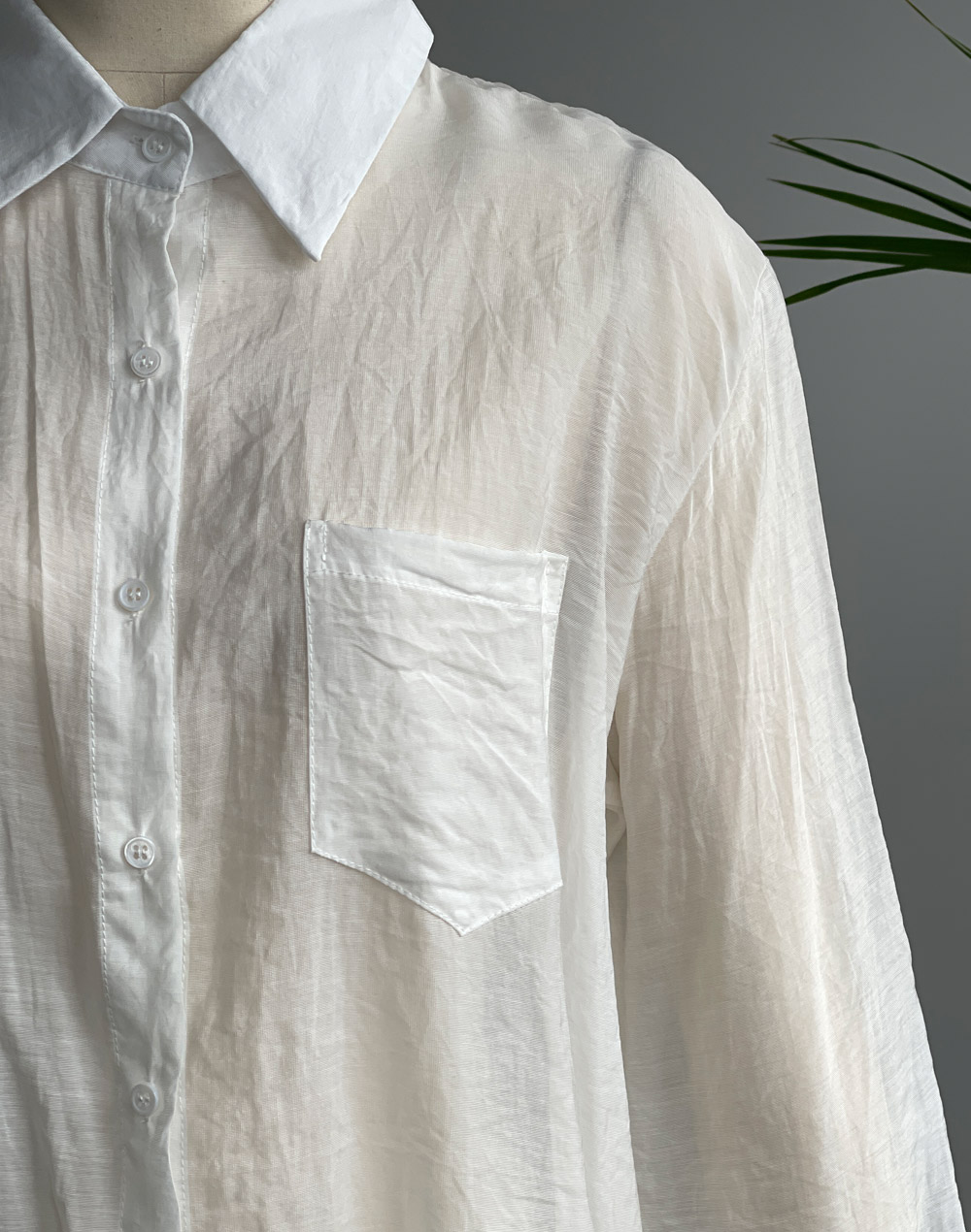 [残り1点]パステルシアーポケットシャツ | DHOLIC | 詳細画像7