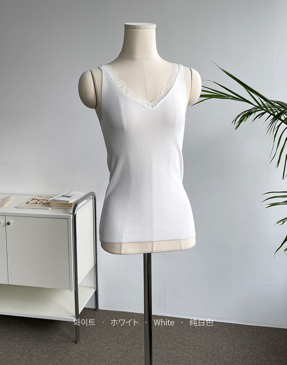 [残り1点]レースVネックバックレスニットキャミソール | DHOLIC | 詳細画像5