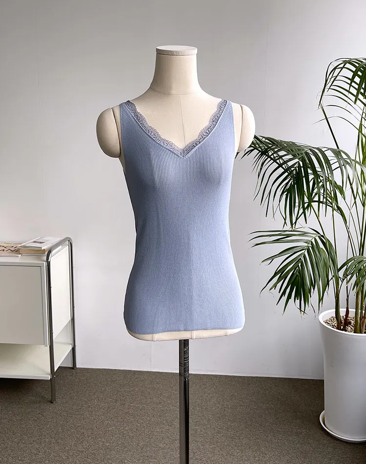 [残り1点]レースVネックバックレスニットキャミソール | DHOLIC | 詳細画像1