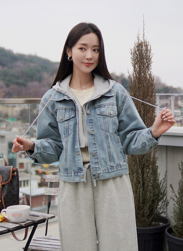 MICALLE デニムジャケット フード付き miniministore フード付き デニムジャケットレディース