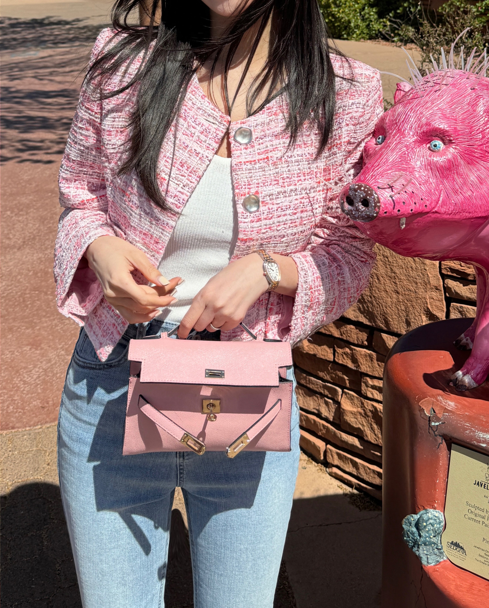 ミックスピンクツイードジャケット | レディースファッション通販 - DHOLIC