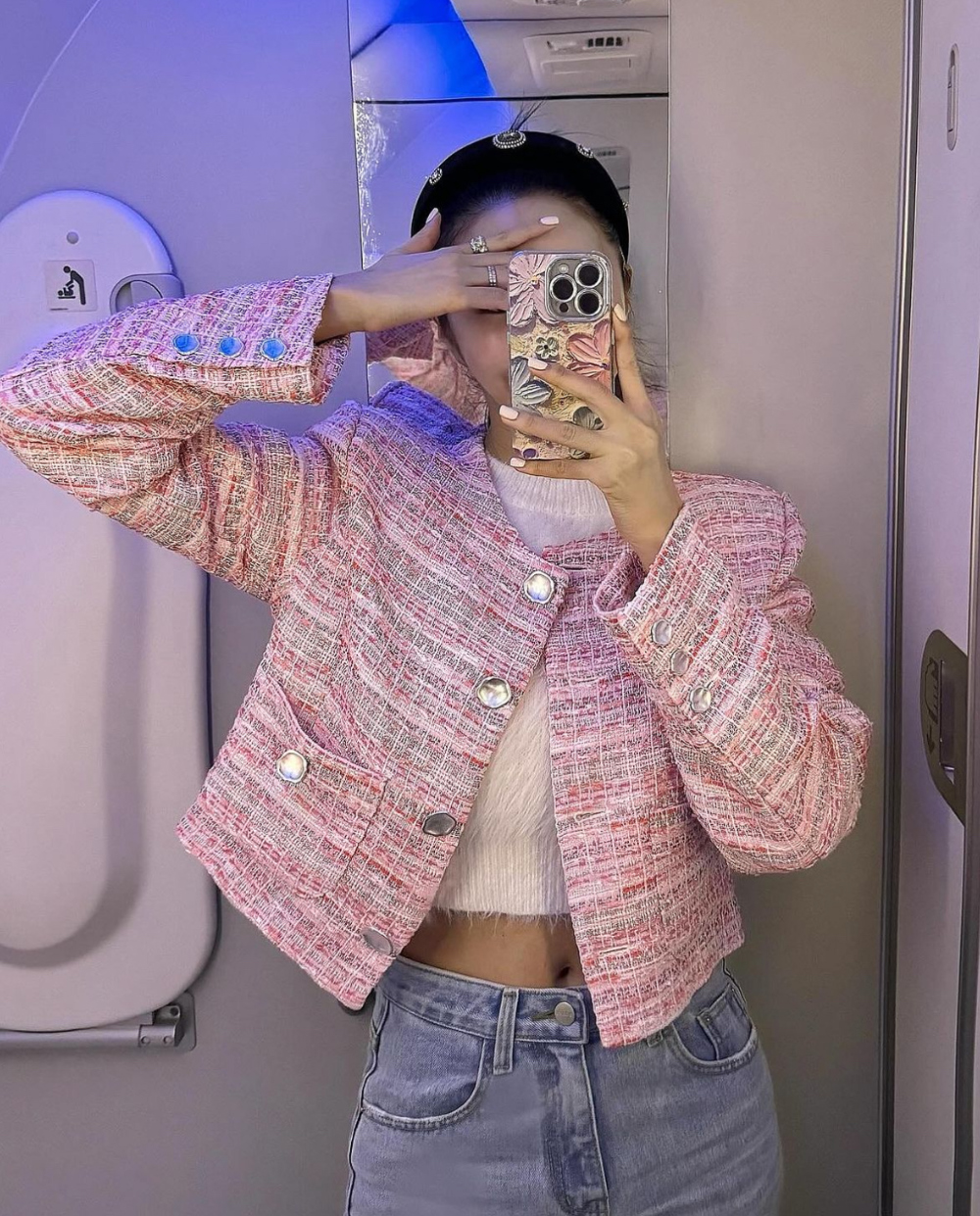 ミックスピンクツイードジャケット | レディースファッション