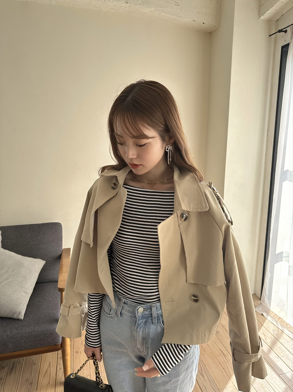 クロップドコットントレンチジャケット | 詳細画像3