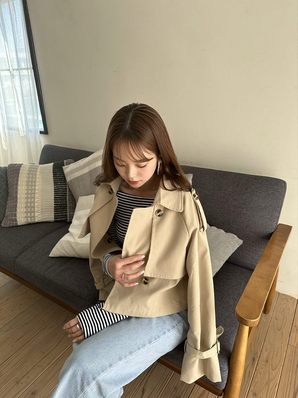 クロップドコットントレンチジャケット | 詳細画像4