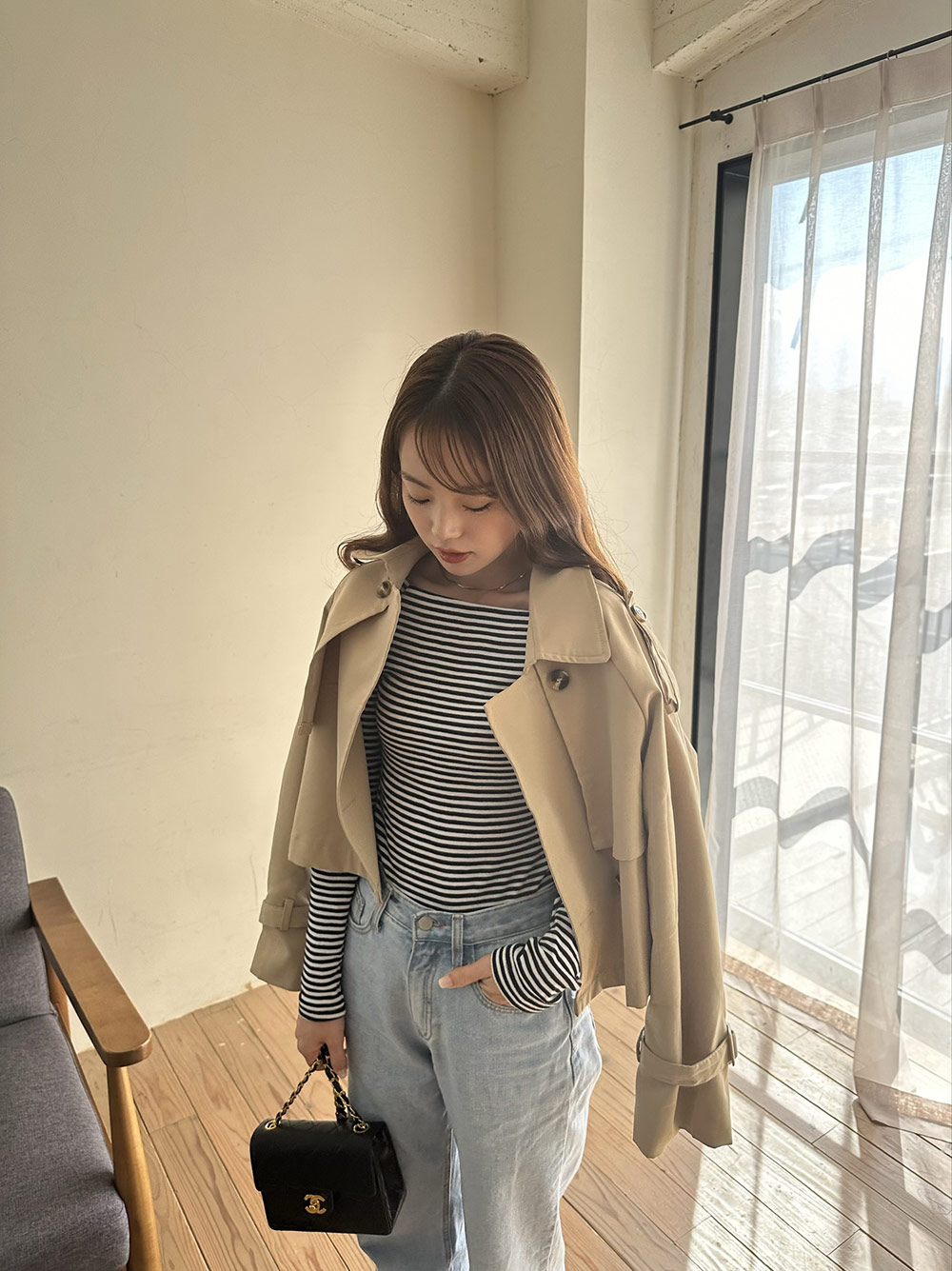 クロップドコットントレンチジャケット | 詳細画像6