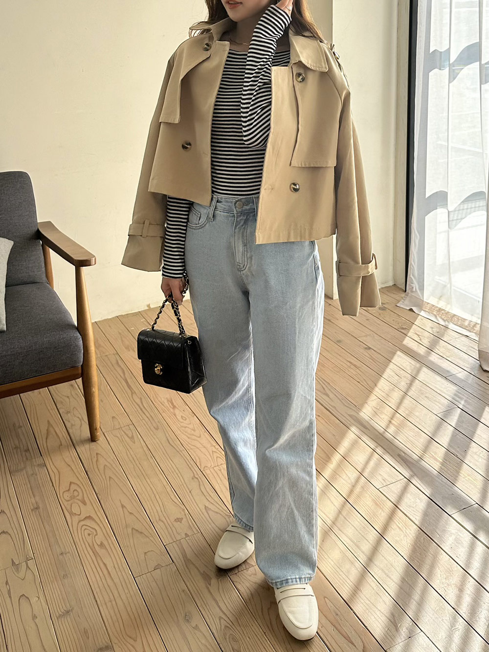 クロップドコットントレンチジャケット | 詳細画像7