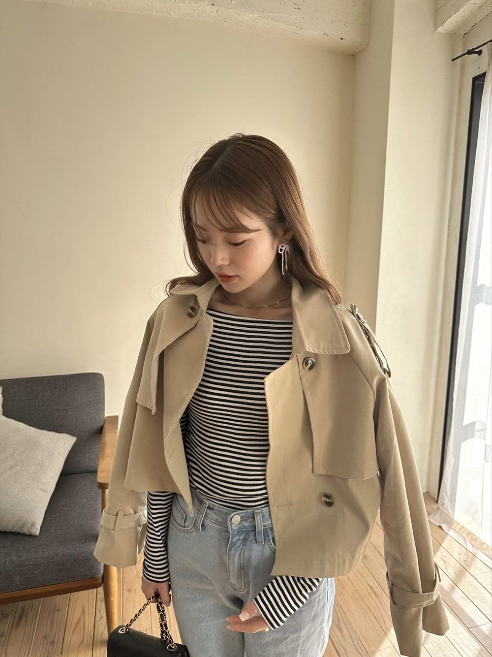 クロップドコットントレンチジャケット | 詳細画像8