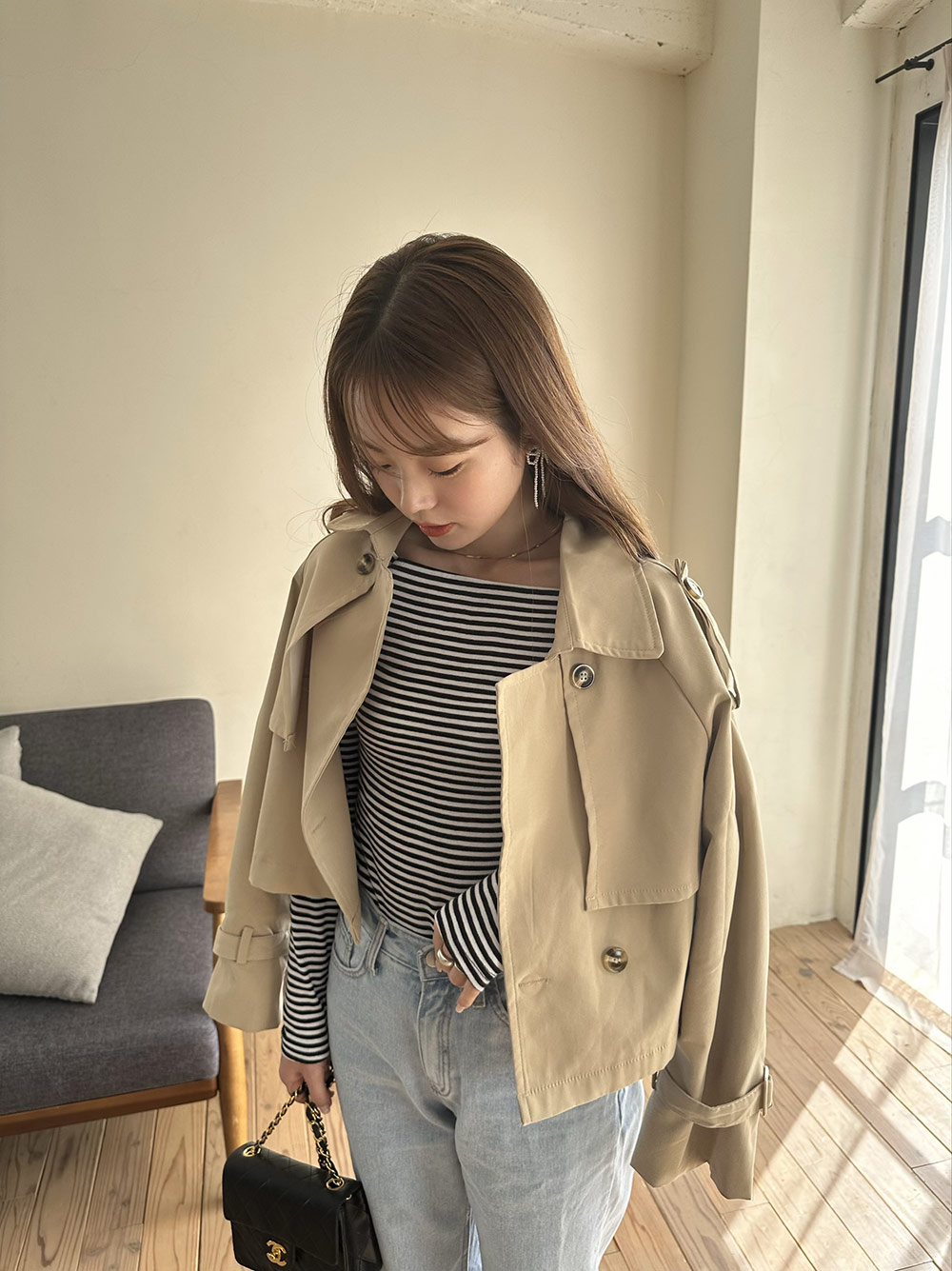 クロップドコットントレンチジャケット | 詳細画像9