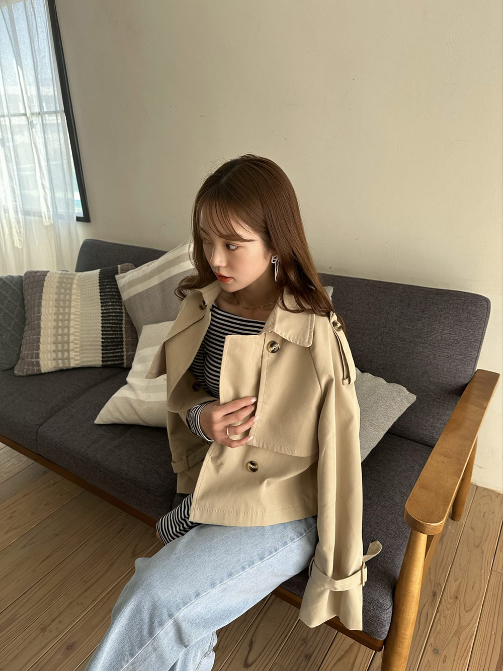 クロップドコットントレンチジャケット | 詳細画像11