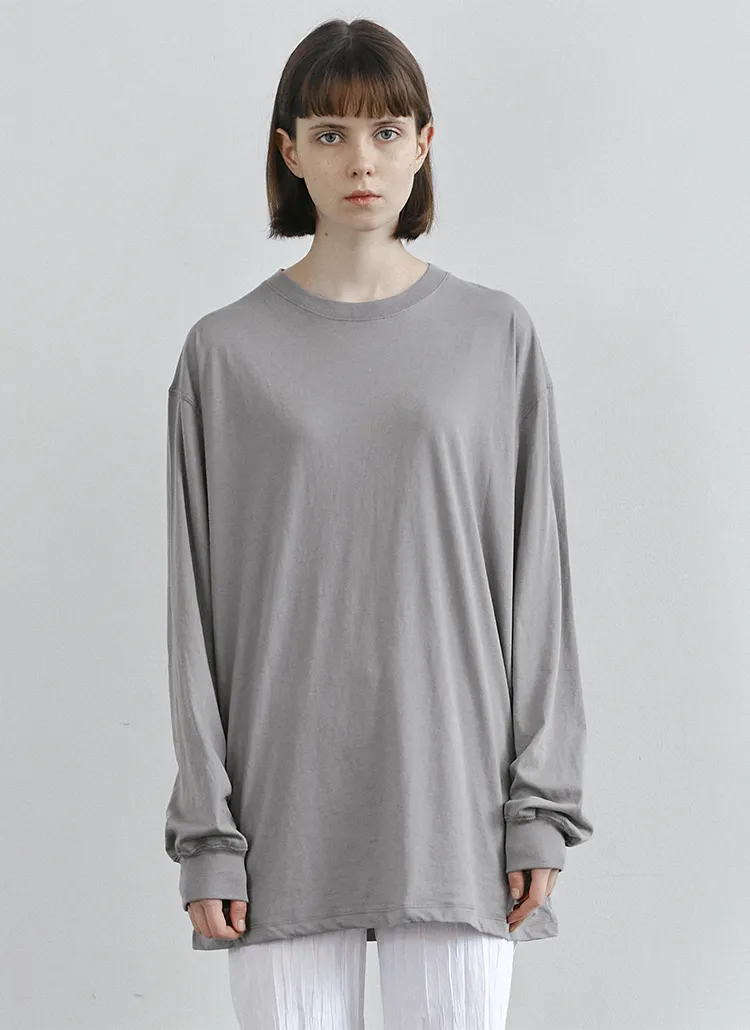 ラウンドネックボクシーTシャツ(Gray) | 詳細画像1