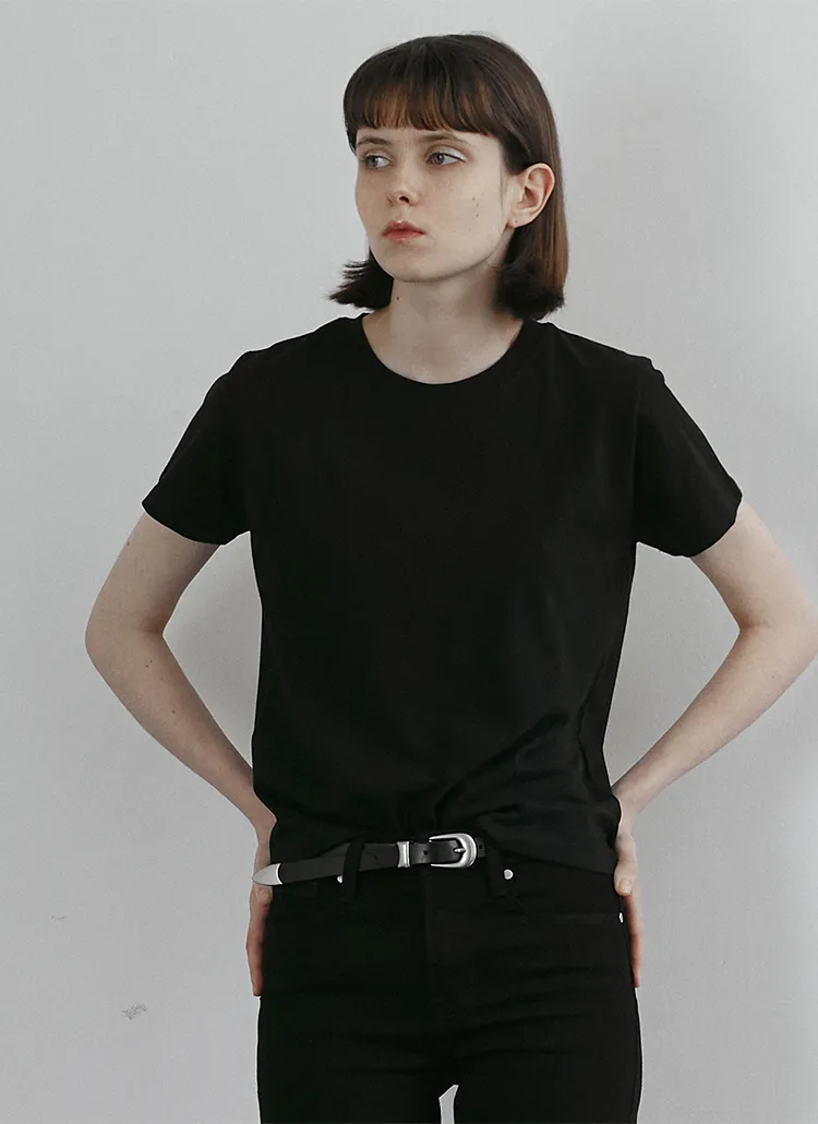 コットン半袖Tシャツ(Black) | 詳細画像1
