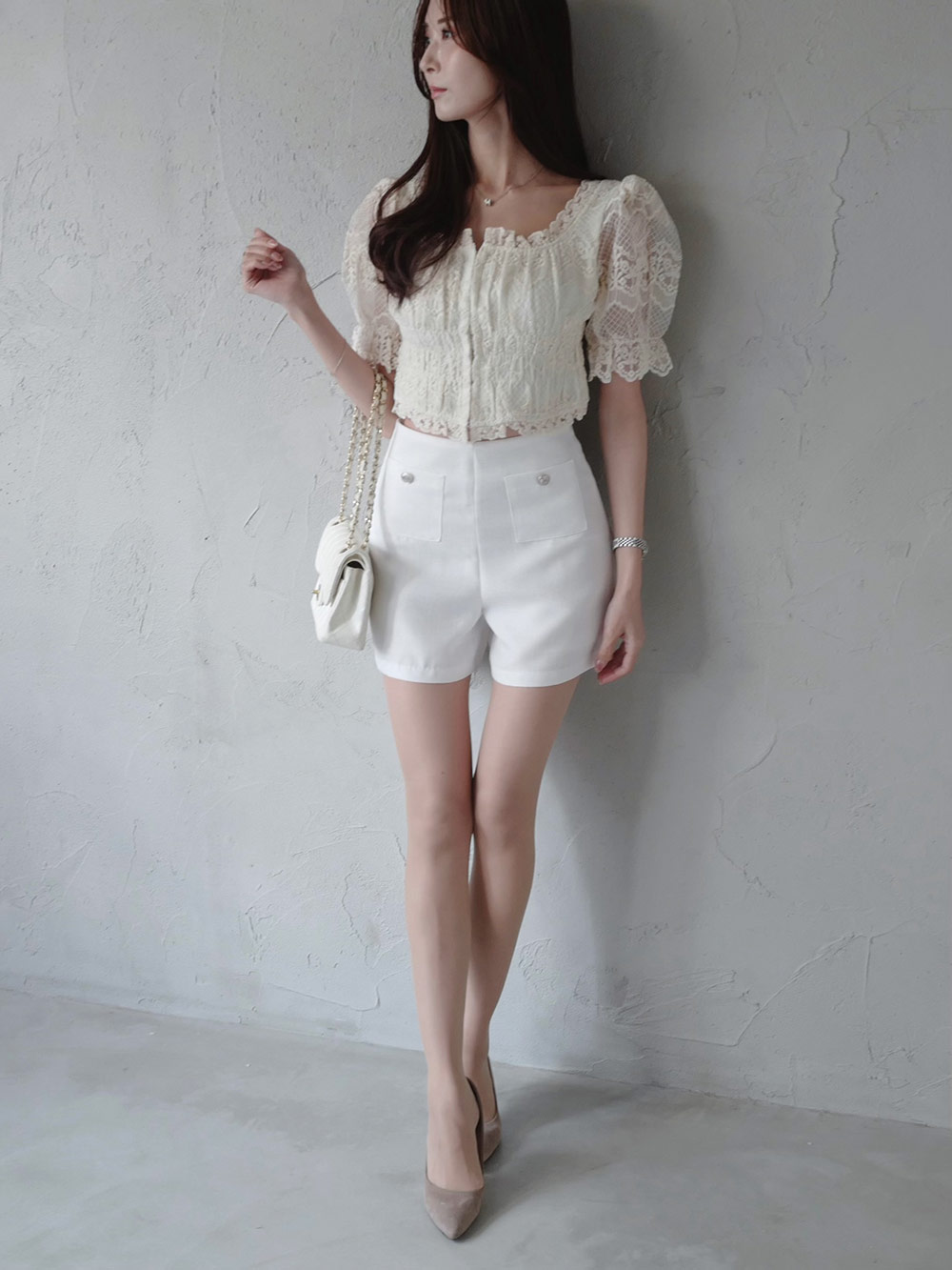 ツーボタンポケットツイードショートパンツ | 詳細画像4