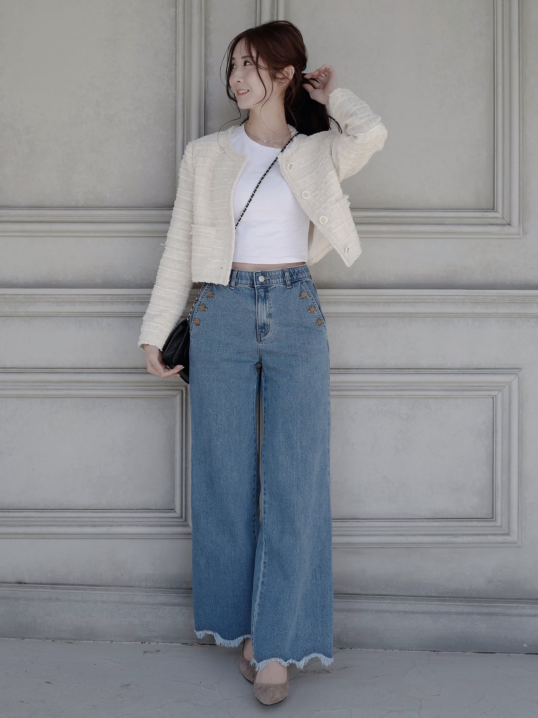 ツイードノーカラークロップドジャケット | 詳細画像10