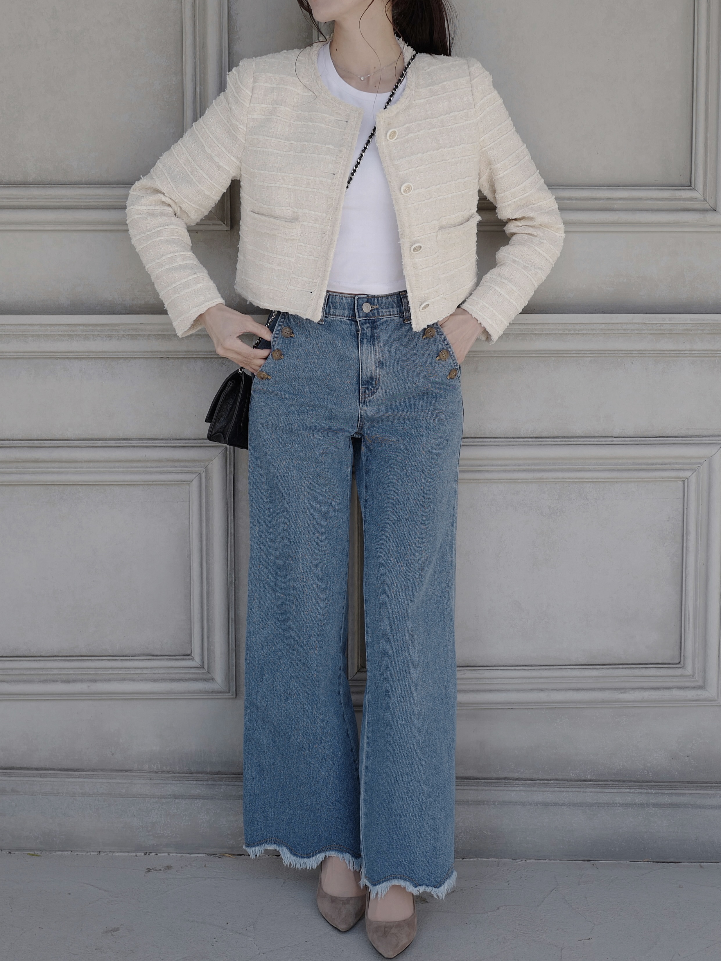 ツイードノーカラークロップドジャケット | 詳細画像12