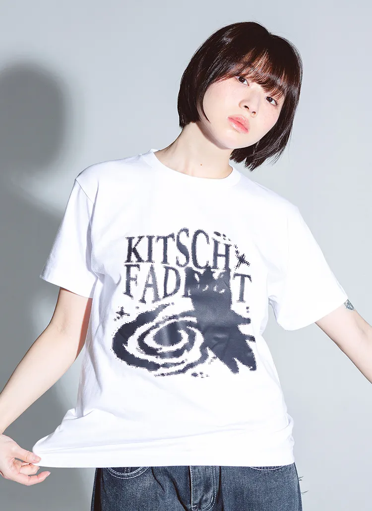KITSCH CAT半袖Tシャツ(WHITE) | 詳細画像1