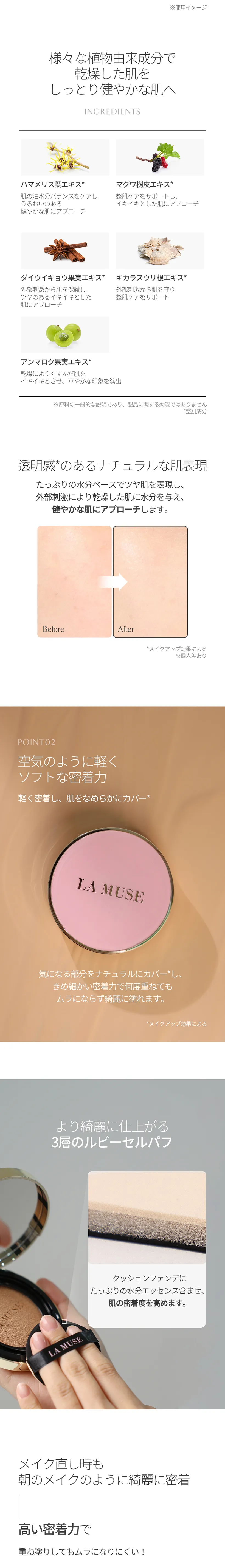 [ラミューズ]コレクトケアコンプリートCCクッション(本品+リフィル) | 詳細画像6