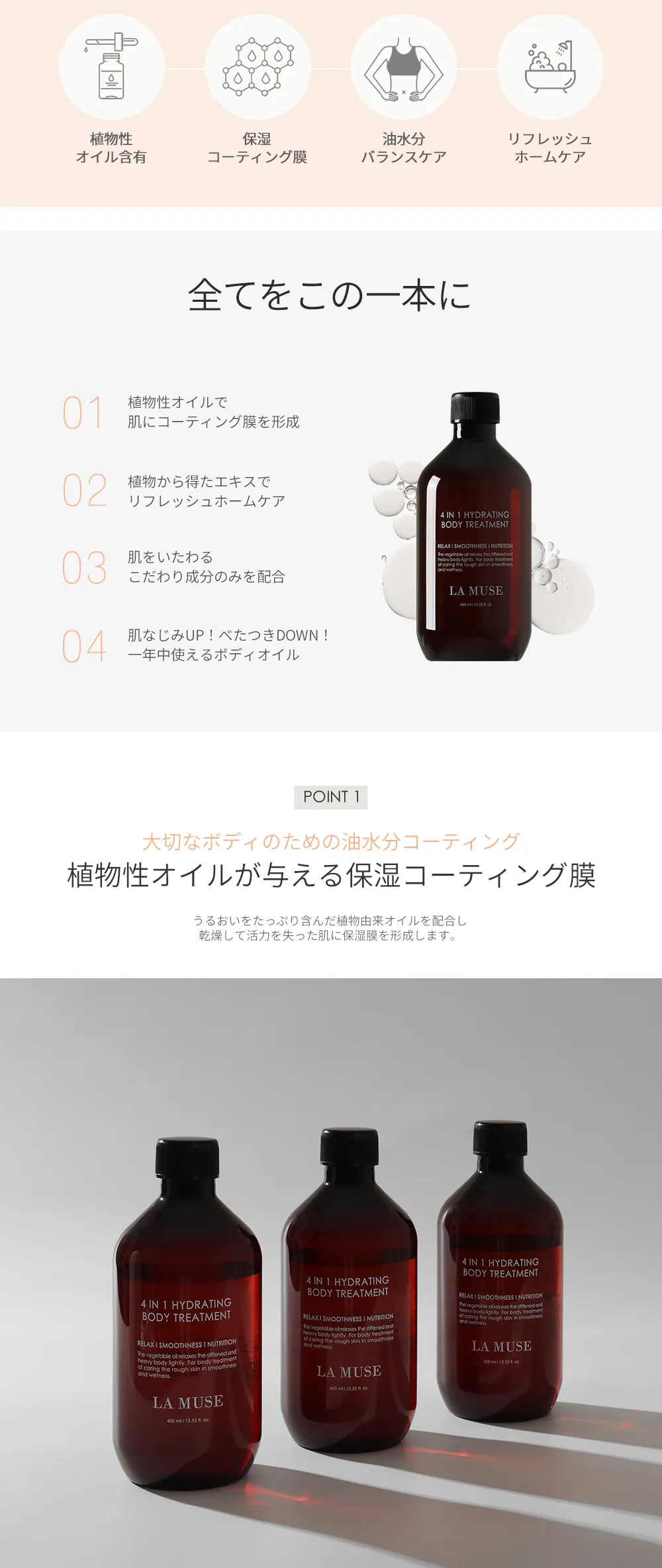 [ラミューズ] 4in1ハイドレイティングボディトリートメント(ボディオイル) | 詳細画像4