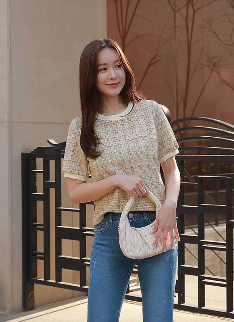 ツイード半袖Tシャツ | レディースファッション通販 - DHOLIC