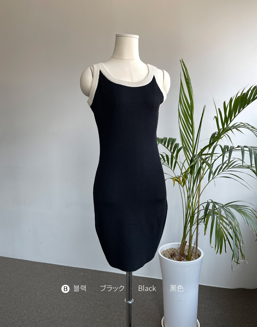 [残り1点]2TYPEリブニットノースリミニワンピース | DHOLIC | 詳細画像3