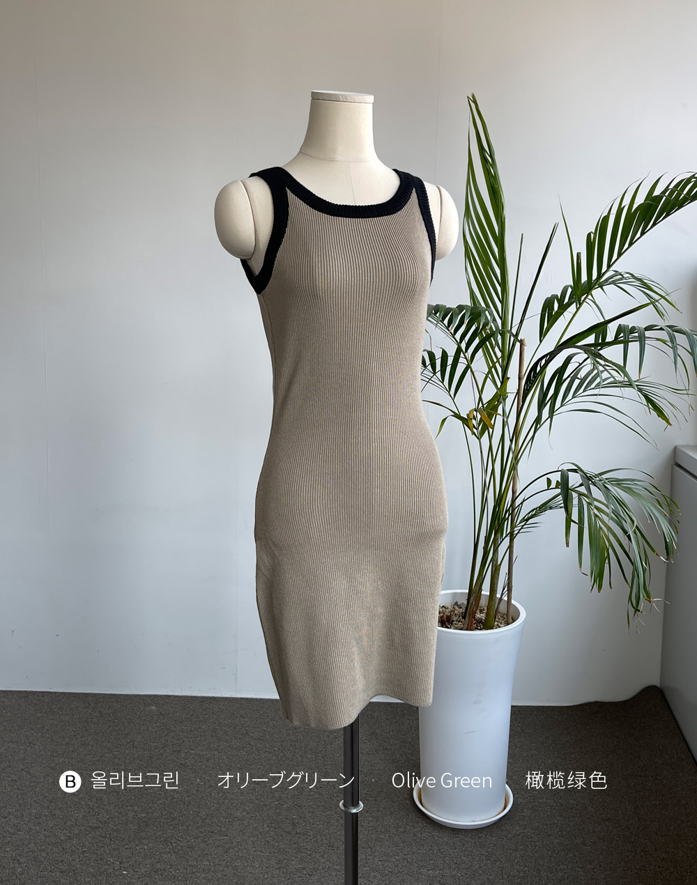 [残り1点]2TYPEリブニットノースリミニワンピース | DHOLIC | 詳細画像5