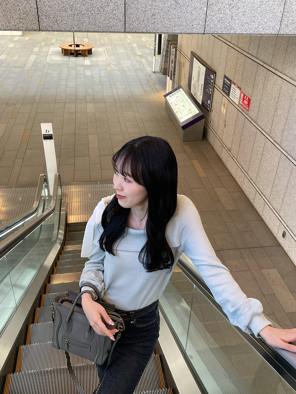 リボンワンショルダー配色リブTシャツ | 詳細画像12