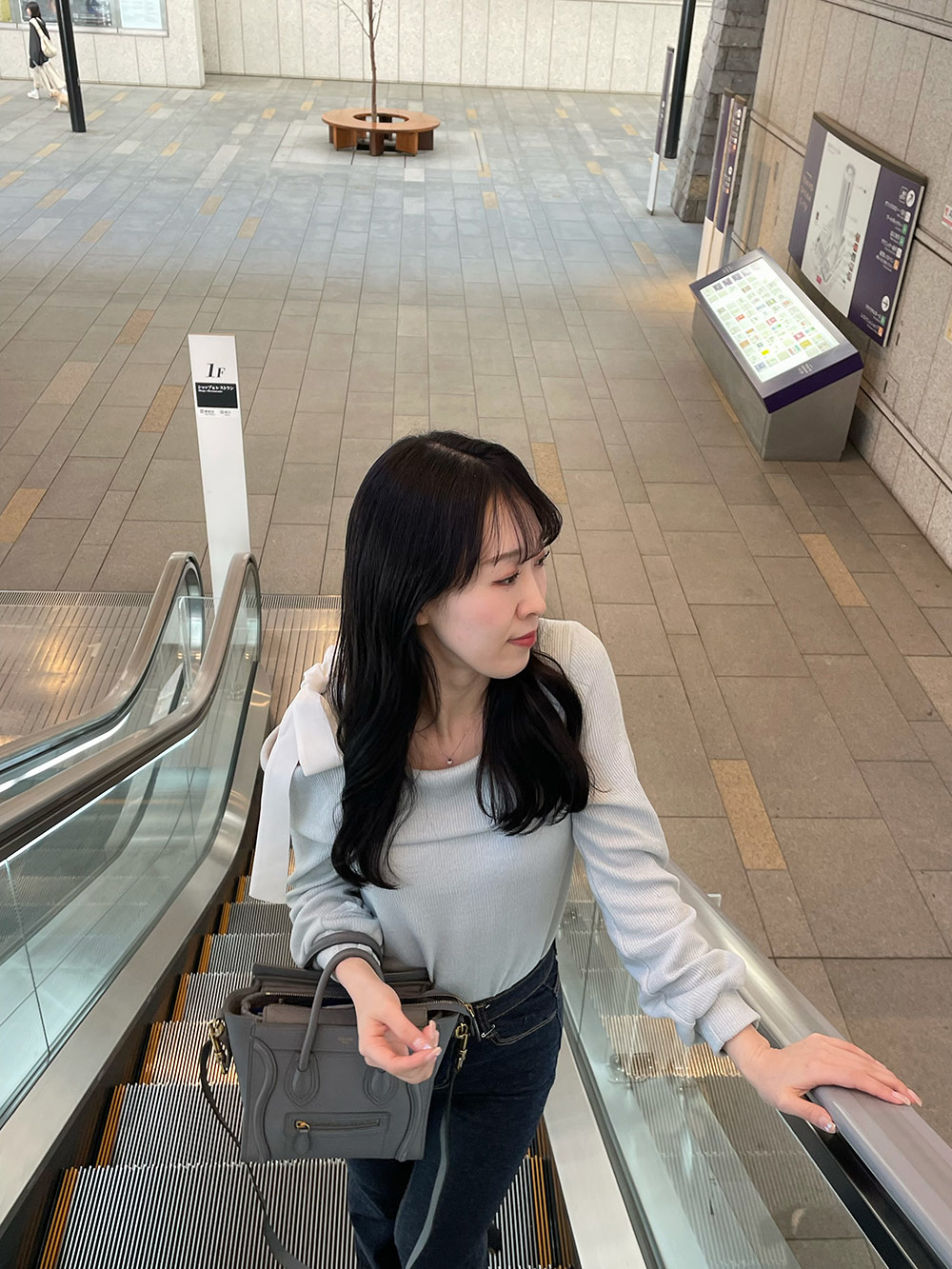 リボンワンショルダー配色リブTシャツ | 詳細画像13