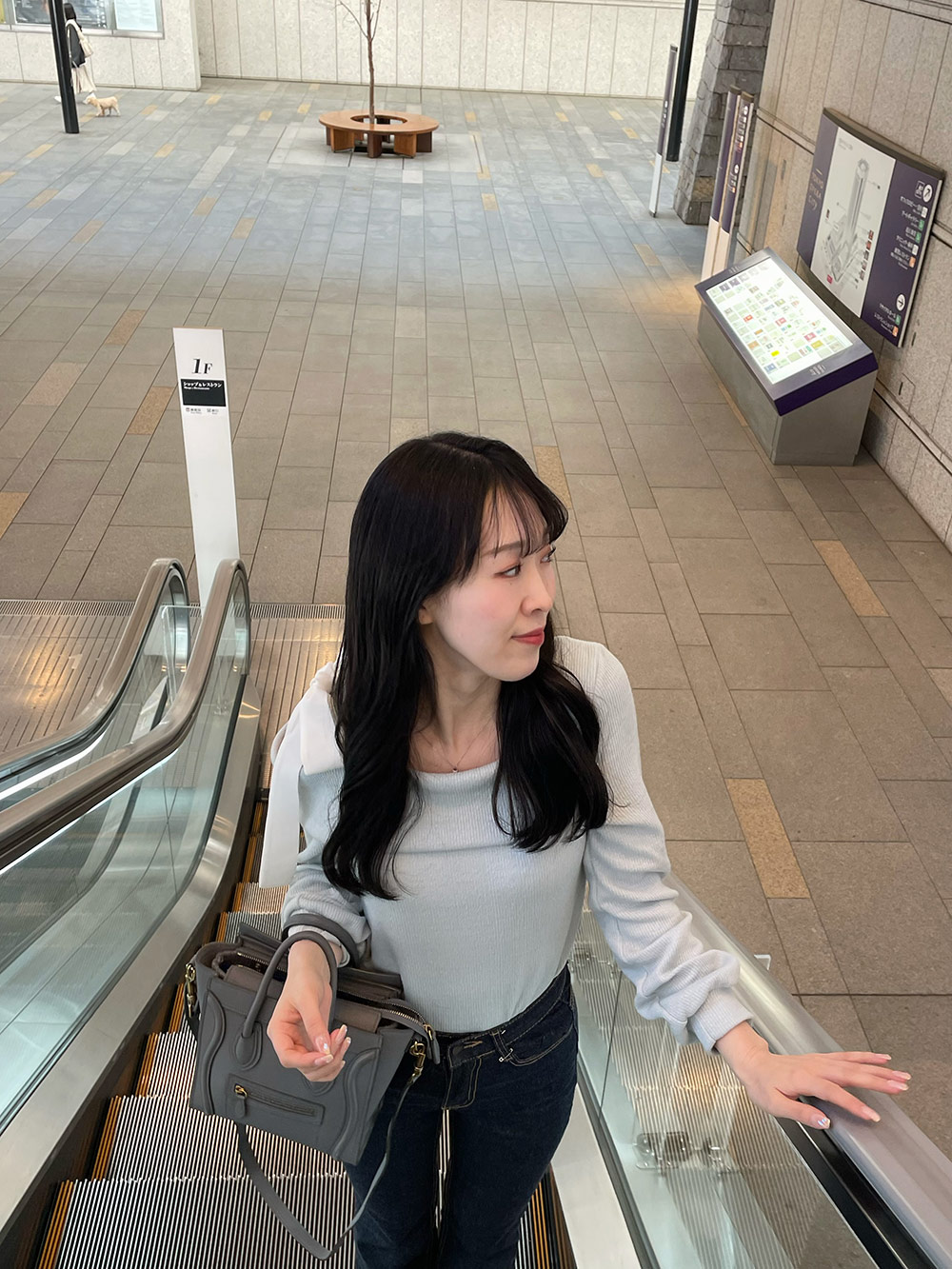 リボンワンショルダー配色リブTシャツ | 詳細画像15