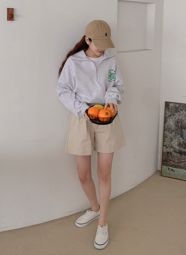 [人気商品]ハフ☆サークル刺繍ロゴハーフジップスウェット 希少カラー 人気商品]ハフ☆サークル刺繍ロゴハーフジップスウェット 希少