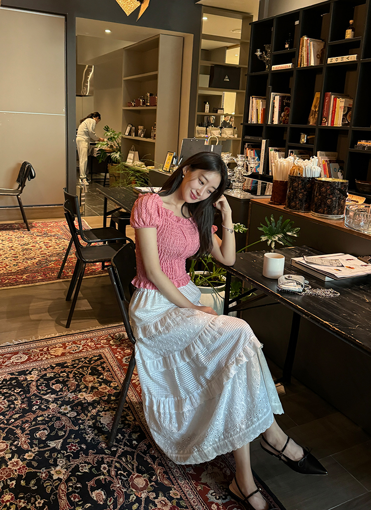 アイレットレースティアードスカート | レディースファッション通販