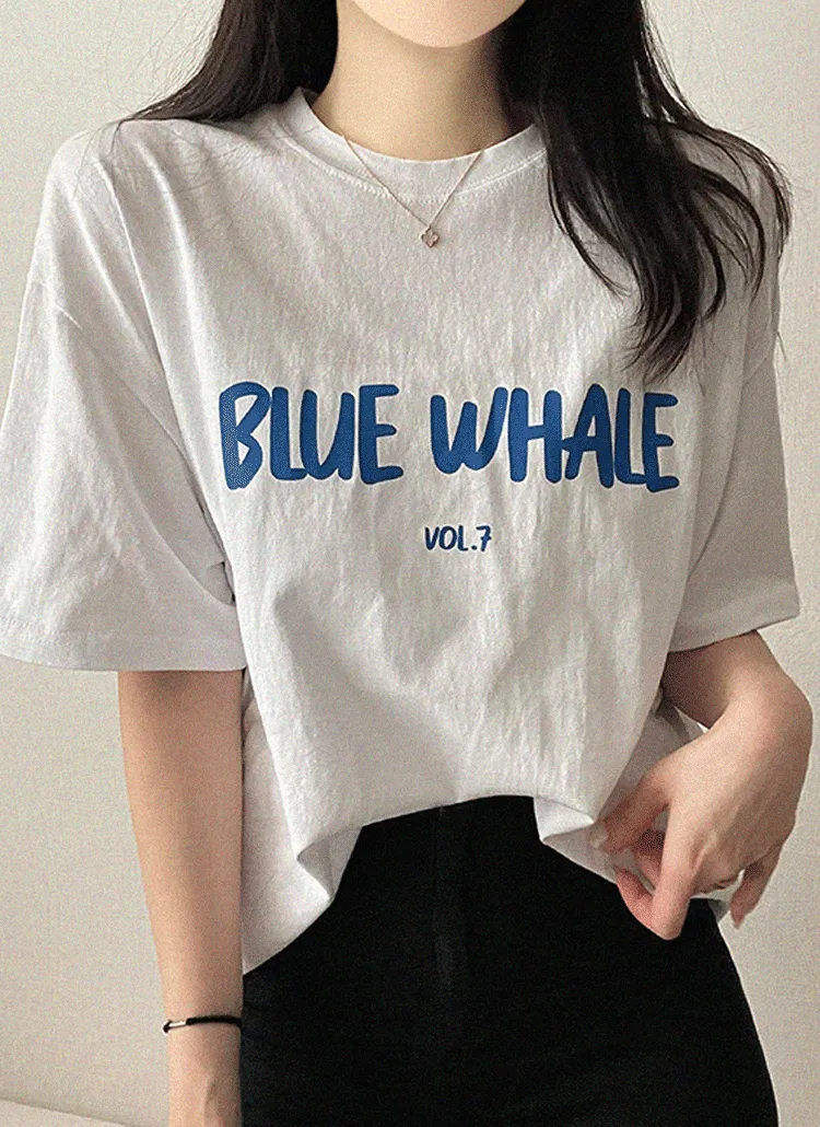 BLUEレタリング半袖Tシャツ | peelrang | 詳細画像1