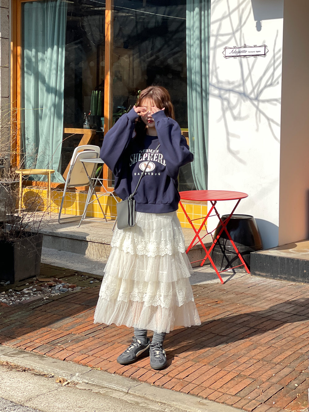 24ss 美品 Cloth&Cross AAYUSHI レースティアードスカート 24ss 美品 Cloth&Cross AAYUSHI レースティアードスカート