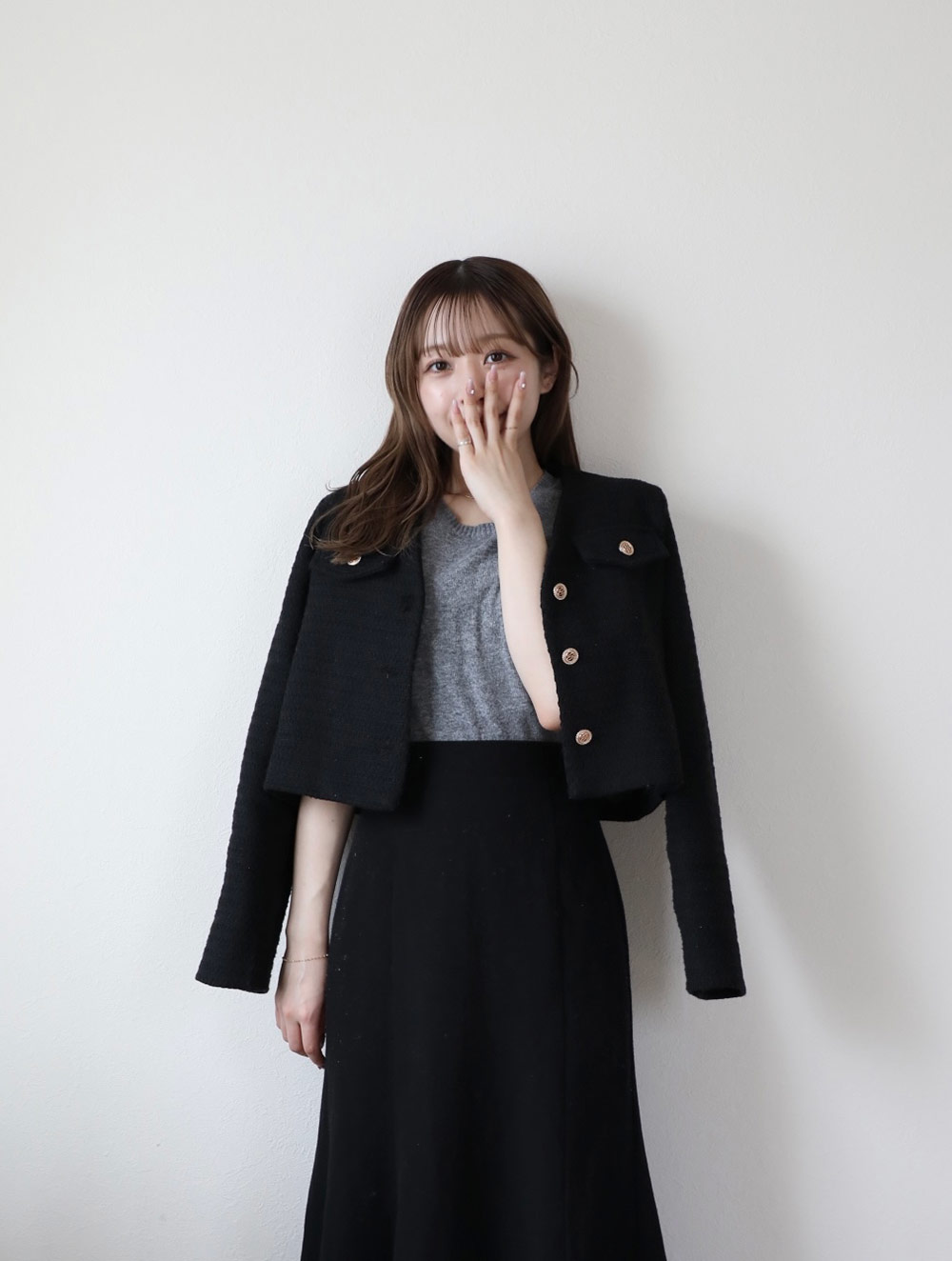 ショートツイードジャケット | レディースファッション通販 - DHOLIC