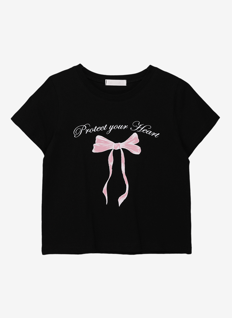 ピンクリボン英字Tシャツ | レディースファッション通販 - DHOLIC