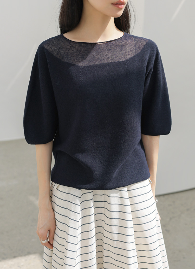 ニット セーター リネン混ボートネックシアーニット レディース Soffitto｜リネン混ボートネックシアーニット | Rakuten Fashion