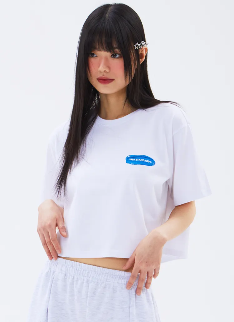 ペイントロゴクロップドクール半袖Tシャツ | 詳細画像1