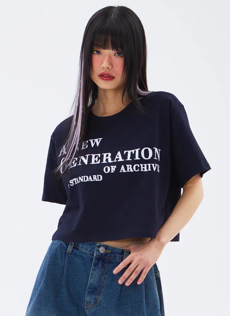 GENERATIONクロップドクール半袖Tシャツ | 詳細画像1