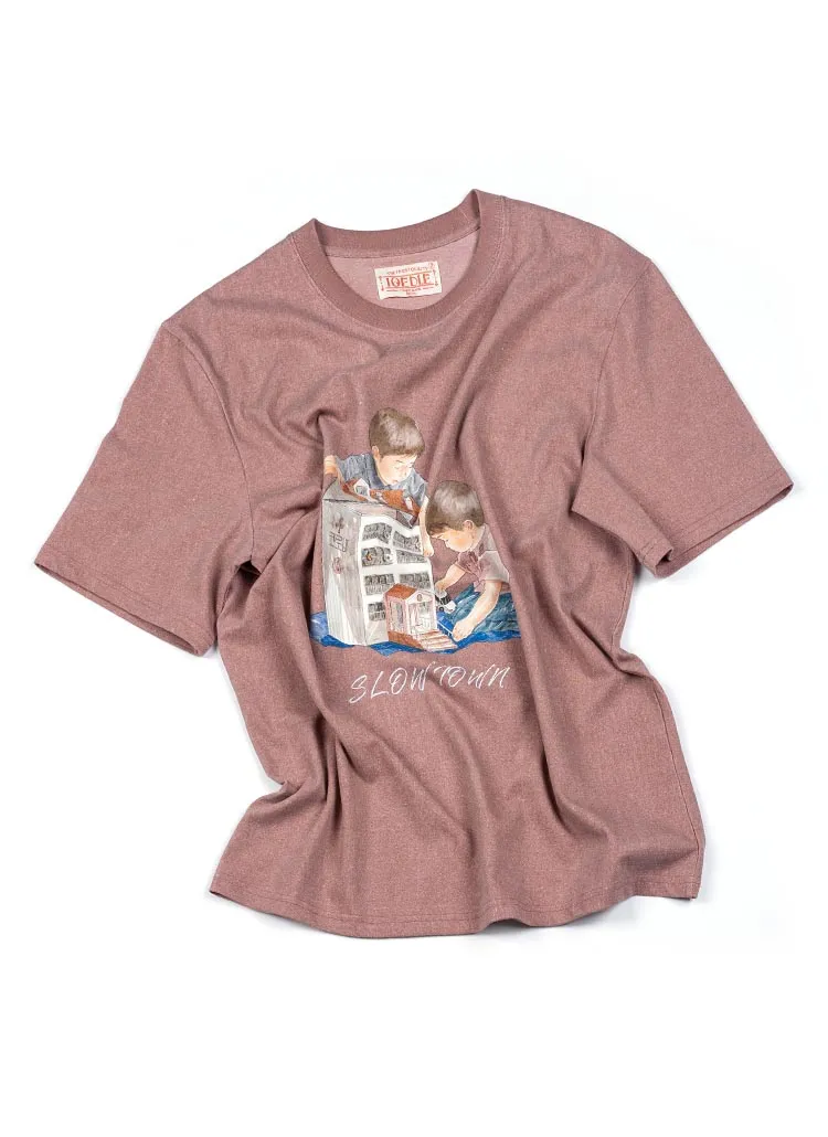 スロータウン半袖Tシャツ(ピンク) | 詳細画像1