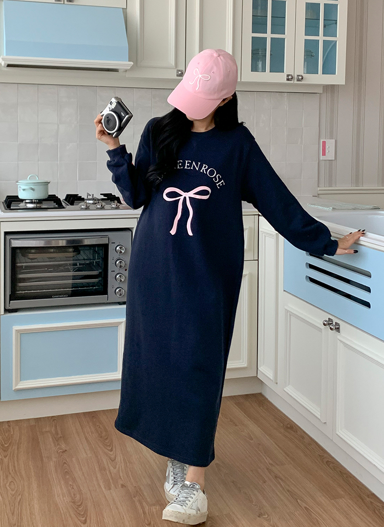 リボンスウェットワンピース | レディースファッション通販 - DHOLIC