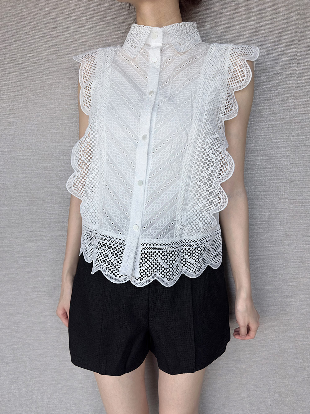 ＊再入荷*スカラップレースノースリーブ | 詳細画像7