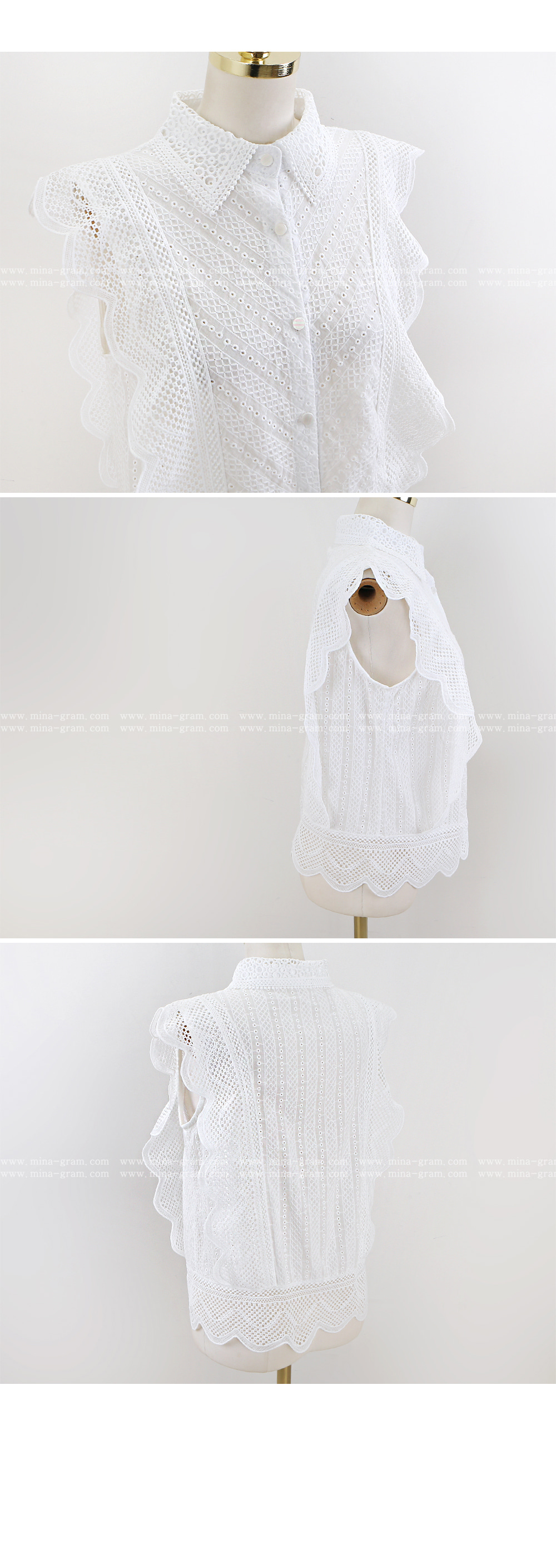 ＊再入荷*スカラップレースノースリーブ | 詳細画像15