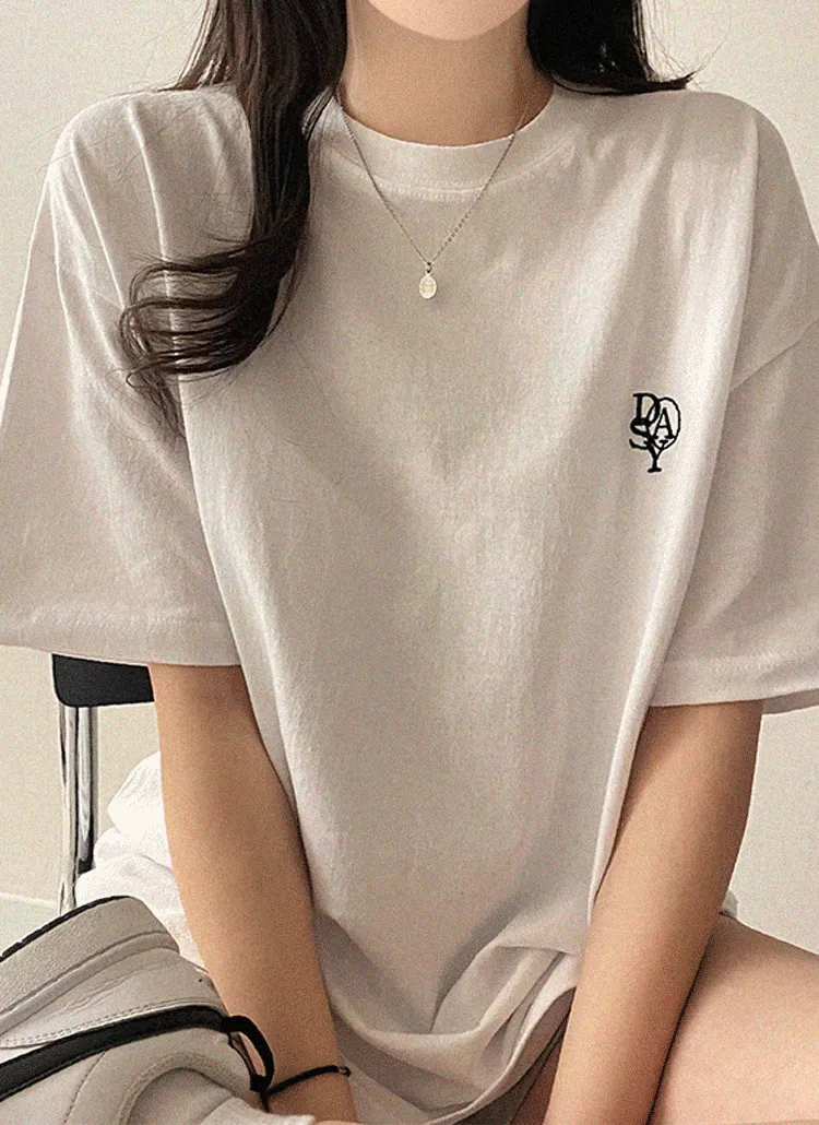 DAYミニ刺繍オーバーTシャツ | peelrang | 詳細画像1