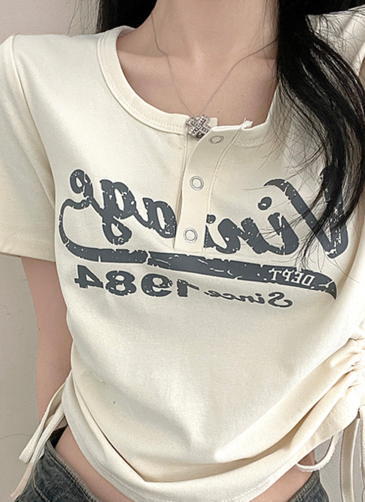 VintageサイドシャーリングTシャツ | レディースファッション通販 - DHOLIC