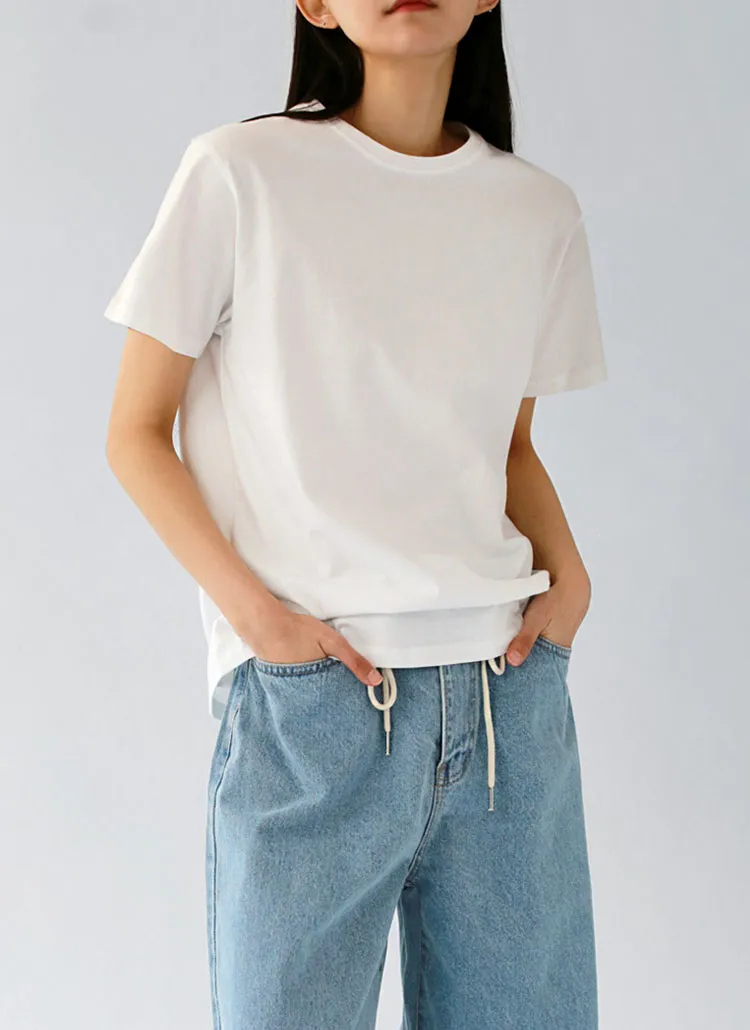 ラウンドネックハーフスリーブTシャツ | ANAIS | 詳細画像1